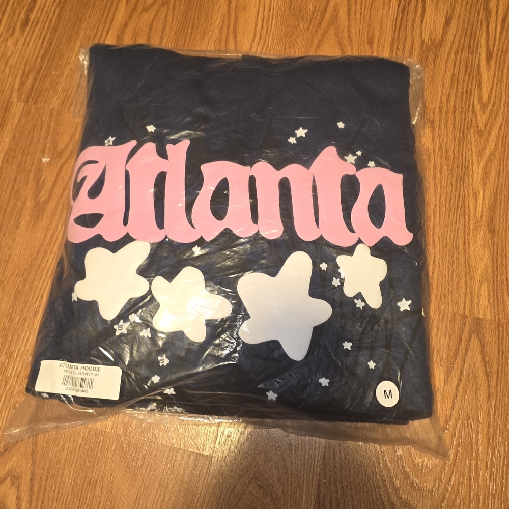 Atlanta navy blue sp5der hoodie